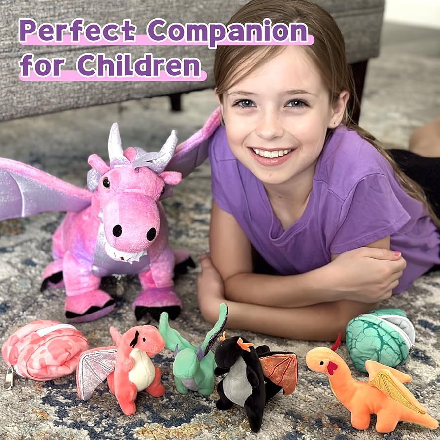 Amazon.co.jp: Muiteiur 7ピース ドラゴンぬいぐるみ 21.6インチ